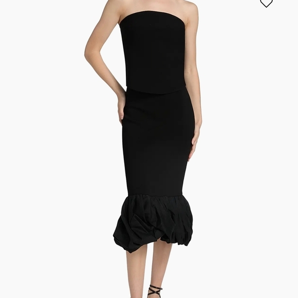 Simkhai Womens Shawn Strapless Bustier   Top Size L Black MSRP $275 - Picture 2 of 9